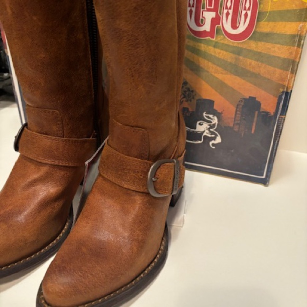 Durango Brown Leather Boots with Buckle